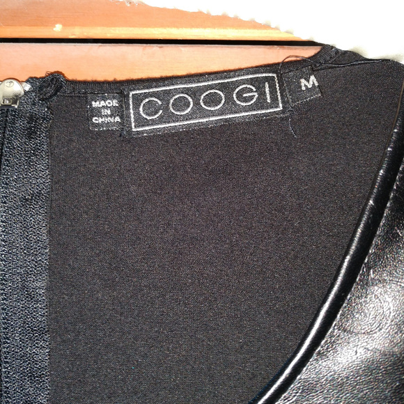 Black pleather stretch dress - Picture 3 of 4